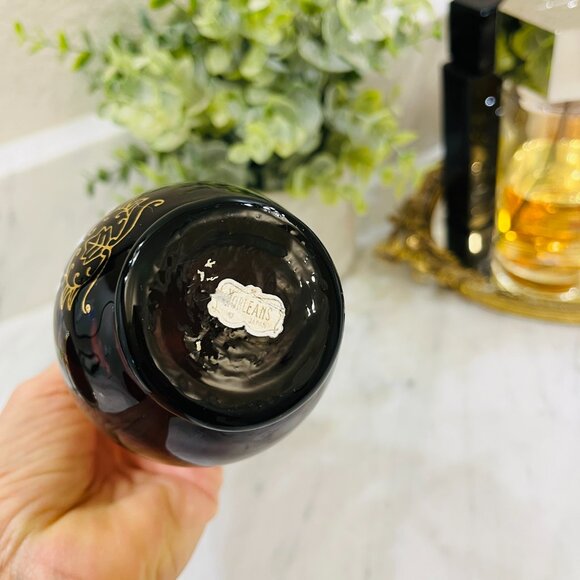 💰3/$15💰VTG  Hand painted amethyst floral bud vase bright gold - Picture 13 of 15